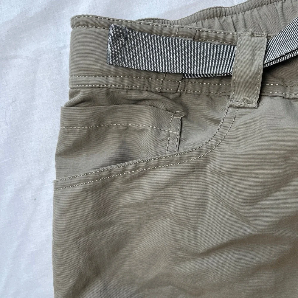 The North Face Convertible Cargo Pants Mens L Olive Green Excellent Zip Off Trek
